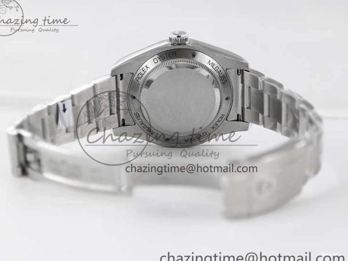 1:1 Milgauss ICE TWF Best SH3131 Blue Bracelet on 116400 SS GV 904L Dial Edition 0211